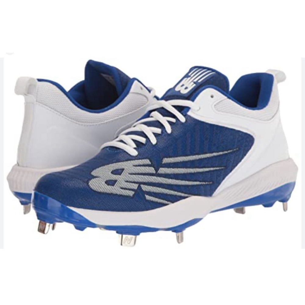 New Balance 4040V6 Mens Low Metal Baseball Cleats Team Royal Blue/White - Picture 1 of 10